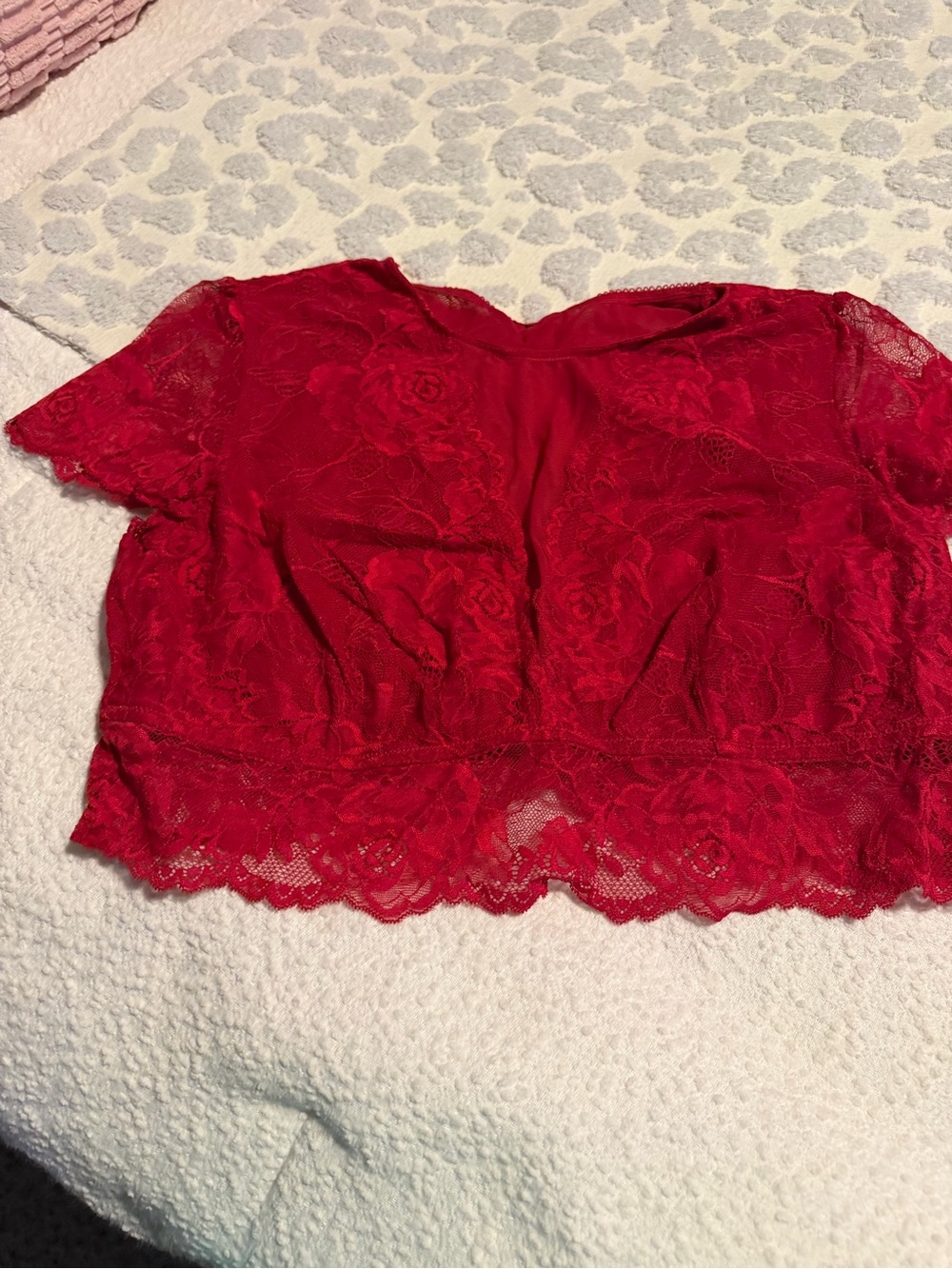 torrid Red Lace Crop Bralette Top